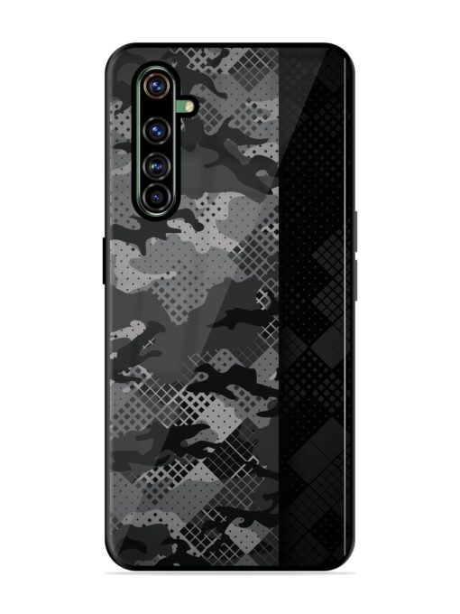 Dark Camouflage Glossy Metal Phone Cover for Realme X50 Pro