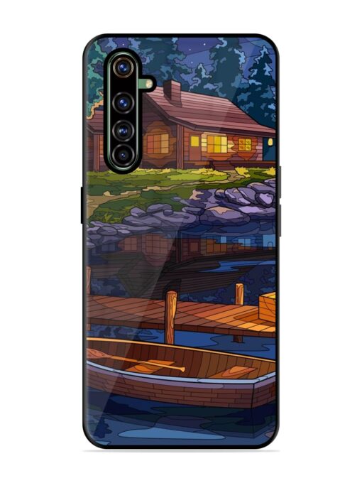 Village Night Scene Glossy Metal Phone Cover for Realme X50 Pro Zapvi