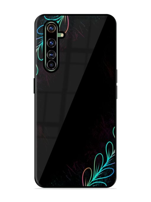 Decorative Line Art Glossy Metal Phone Cover for Realme X50 Pro