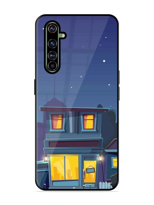 Vector Night House Glossy Metal Phone Cover for Realme X50 Pro