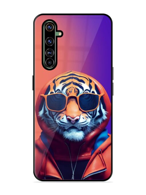 Tiger Animation Glossy Metal Phone Cover for Realme X50 Pro