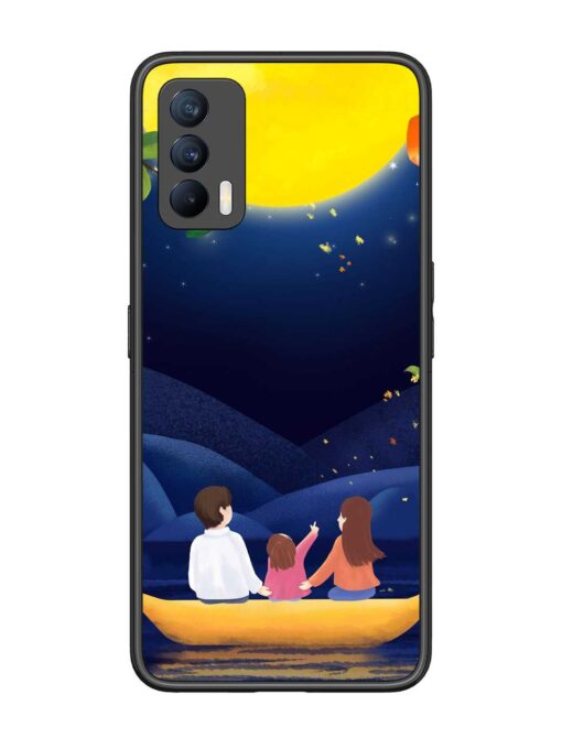 Happy Family And Beautiful View Glossy Metal Phone Cover for Realme X7 (5G)