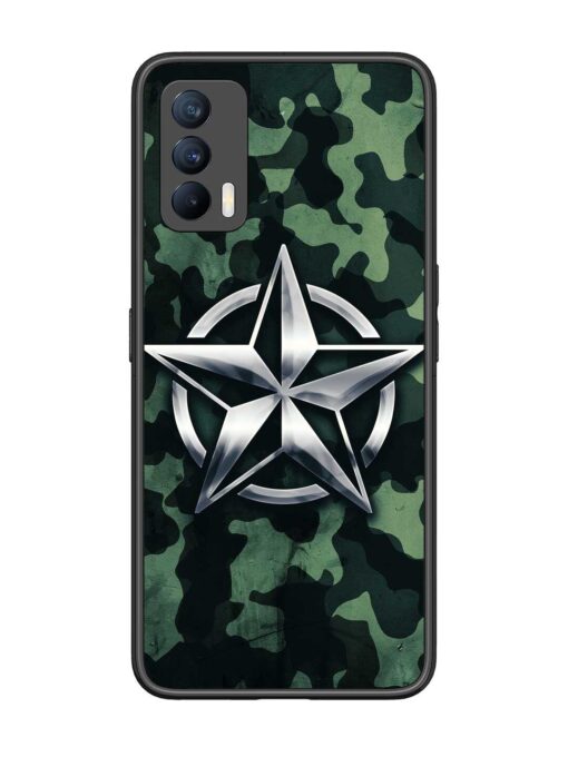 Indian Army Star Design Glossy Metal Phone Cover for Realme X7 (5G) Zapvi