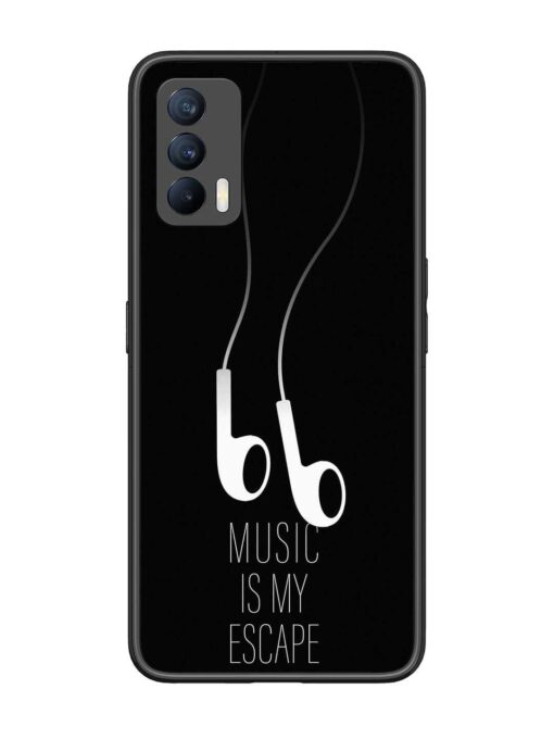 Music Is My Escape Glossy Metal Phone Cover for Realme X7 (5G) Zapvi