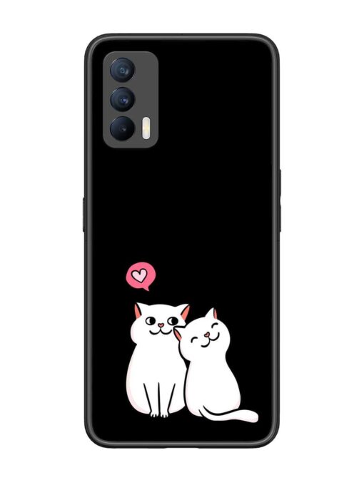 Cat Love Glossy Metal Phone Cover for Realme X7 (5G) Zapvi