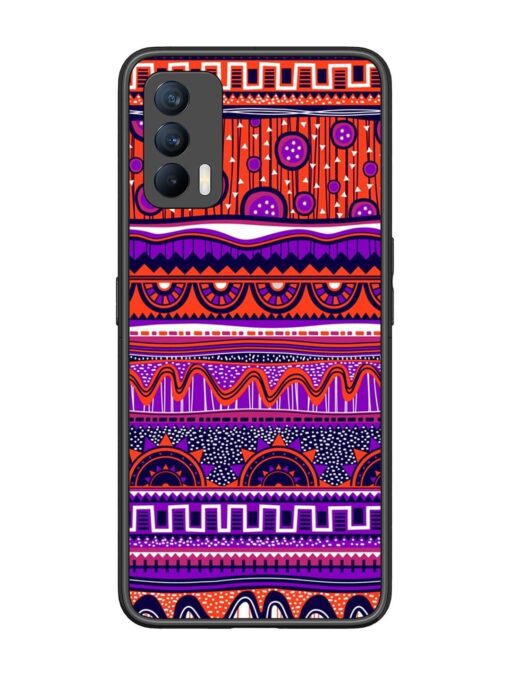 Ethnic Seamless Pattern Glossy Metal TPU Phone Cover for Realme X7 (5G) Zapvi