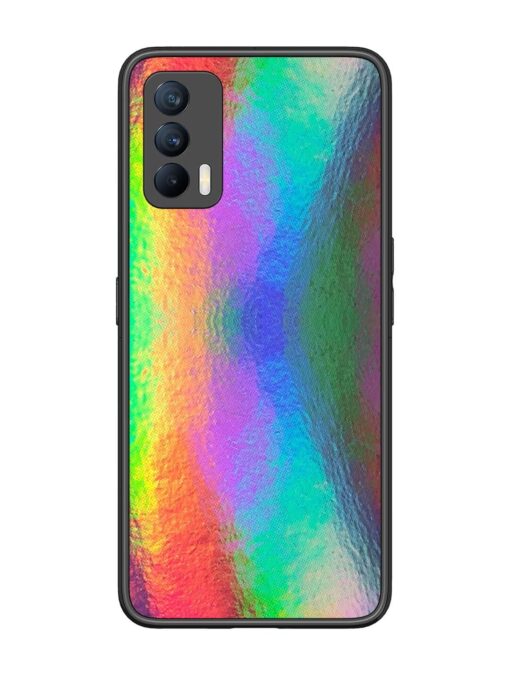 Colorful Holographic Background Glossy Metal TPU Phone Cover for Realme X7 (5G) Zapvi