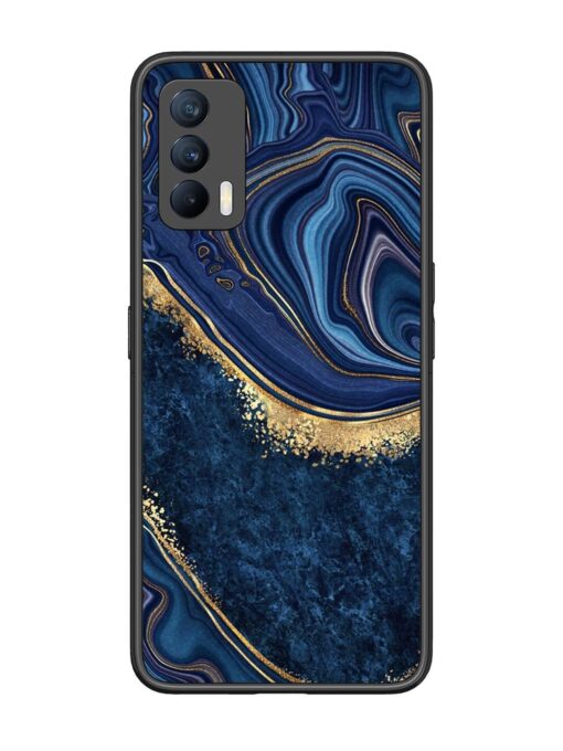 Abstract Background Blue Glossy Metal TPU Phone Cover for Realme X7 (5G) Zapvi