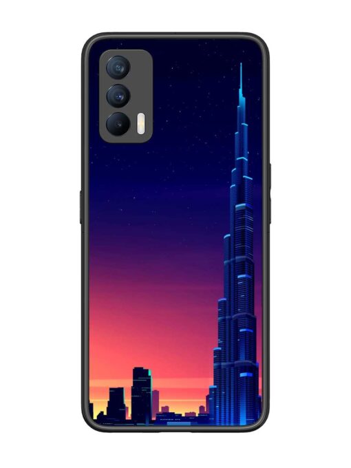 Burj Khalifa Abstract Glossy Metal Phone Cover for Realme X7 (5G)