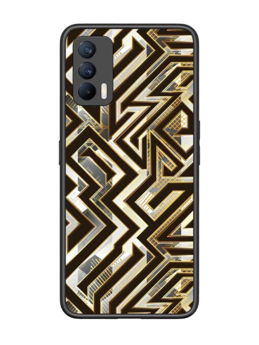 Technology Geometric Seamless Glossy Metal Phone Cover for Realme X7 (5G) Zapvi