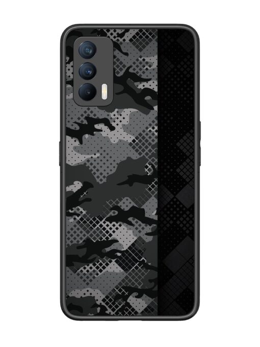 Dark Camouflage Glossy Metal Phone Cover for Realme X7 (5G) Zapvi