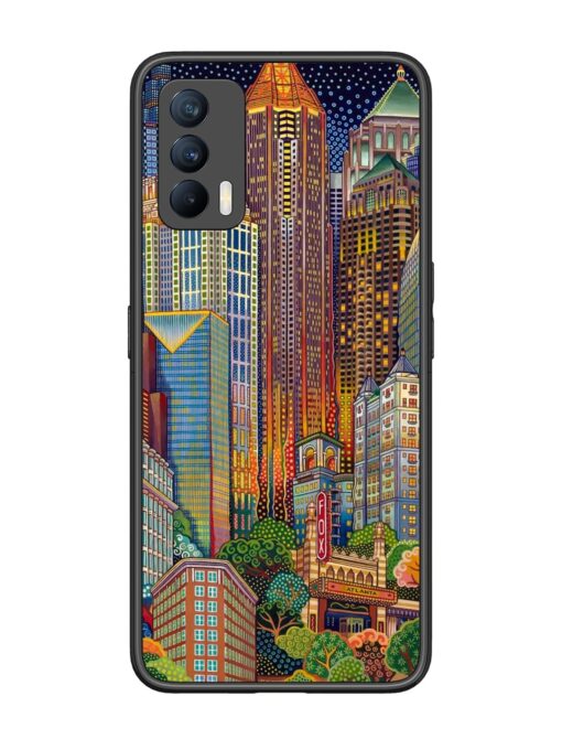 Cityscapes Art Glossy Metal Phone Cover for Realme X7 (5G) Zapvi