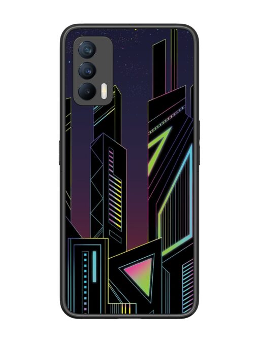 Neon Dreamscape Glossy Metal Phone Cover for Realme X7 (5G) Zapvi