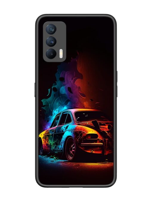 High Classic Car Art Glossy Metal Phone Cover for Realme X7 (5G)