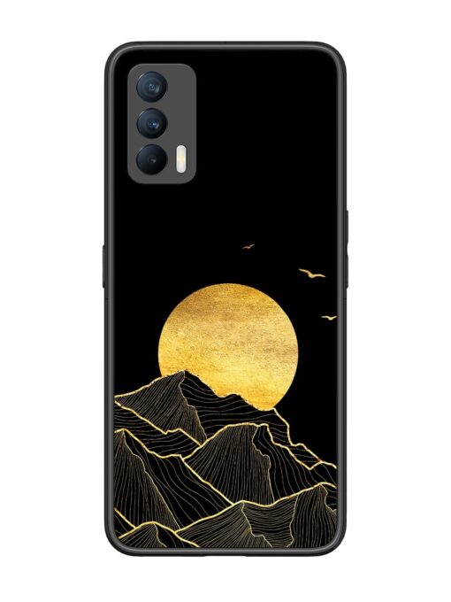 Golden Sunrise Glossy Metal Phone Cover for Realme X7 (5G)