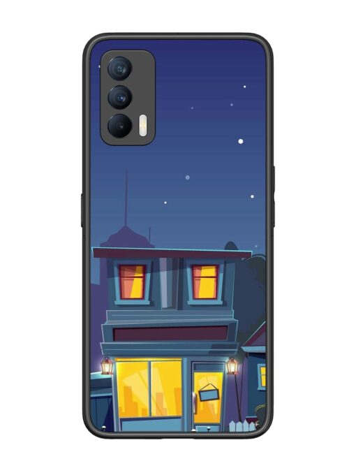 Vector Night House Glossy Metal Phone Cover for Realme X7 (5G)