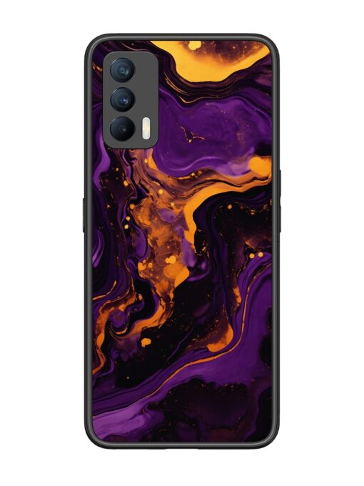 Painting Of A Purple Glossy Metal Phone Cover for Realme X7 (5G) Zapvi