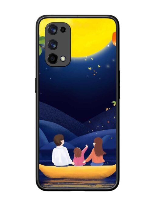 Happy Family And Beautiful View Glossy Metal Phone Cover for Realme X7 Pro (5G) Zapvi