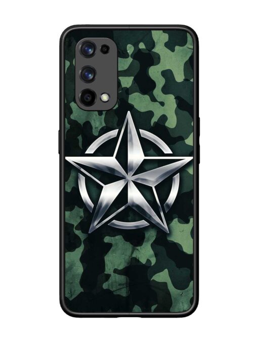 Indian Army Star Design Glossy Metal Phone Cover for Realme X7 Pro (5G)