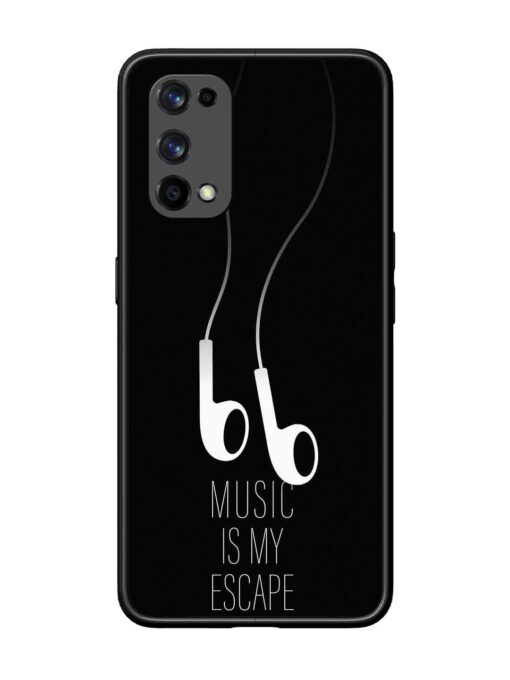 Music Is My Escape Glossy Metal Phone Cover for Realme X7 Pro (5G) Zapvi