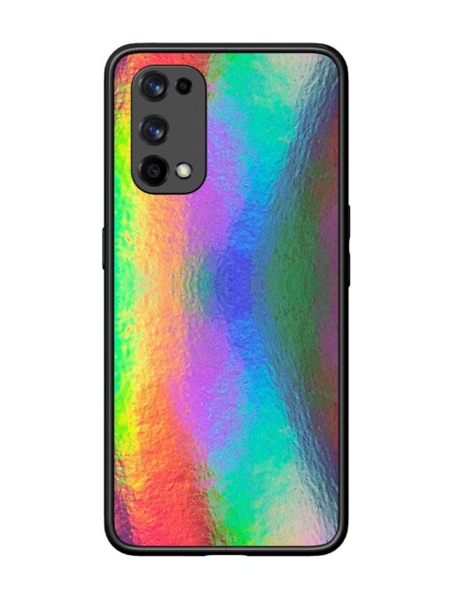 Colorful Holographic Background Glossy Metal TPU Phone Cover for Realme X7 Pro (5G) Zapvi