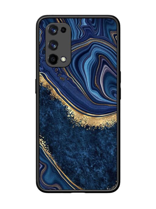 Abstract Background Blue Glossy Metal TPU Phone Cover for Realme X7 Pro (5G) Zapvi