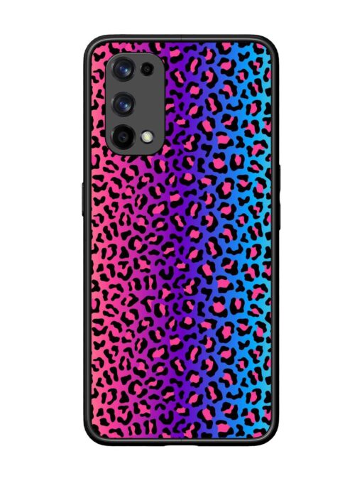 Colorful Leopard Seamless Glossy Metal Phone Cover for Realme X7 Pro (5G) Zapvi