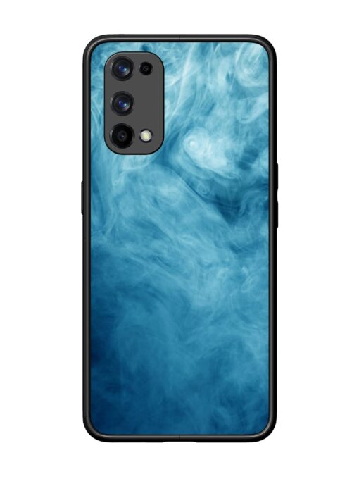 Blue Smoke Art Glossy Metal Phone Cover for Realme X7 Pro (5G)