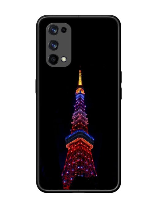 Eiffel Tower Night View Glossy Metal Phone Cover for Realme X7 Pro (5G) Zapvi