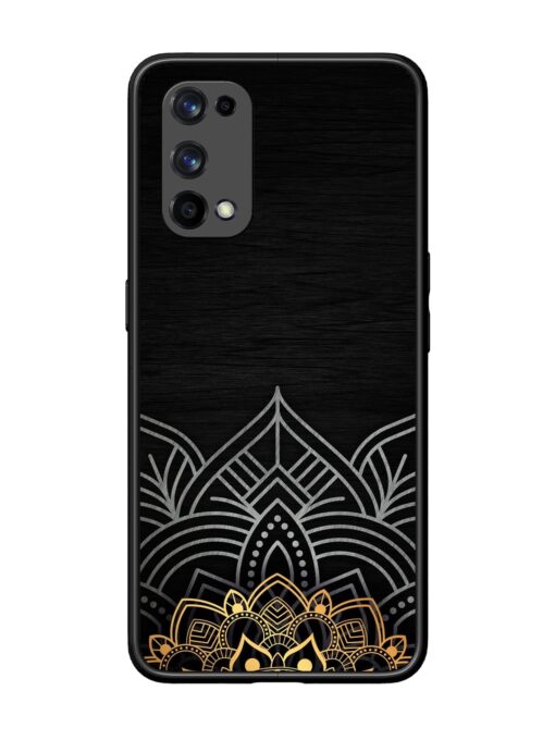 Decorative Golden Pattern Glossy Metal Phone Cover for Realme X7 Pro (5G) Zapvi