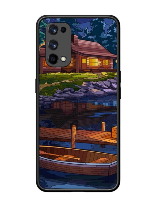 Village Night Scene Glossy Metal Phone Cover for Realme X7 Pro (5G) Zapvi