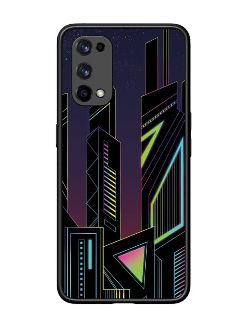 Neon Dreamscape Glossy Metal Phone Cover for Realme X7 Pro (5G)