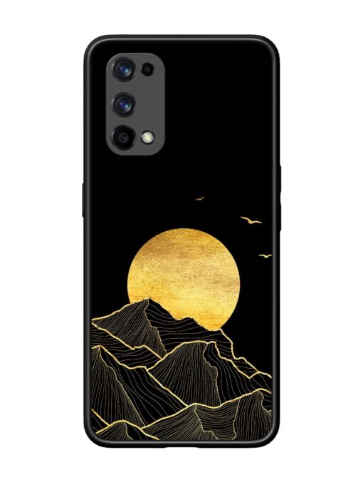 Golden Sunrise Glossy Metal Phone Cover for Realme X7 Pro (5G) Zapvi