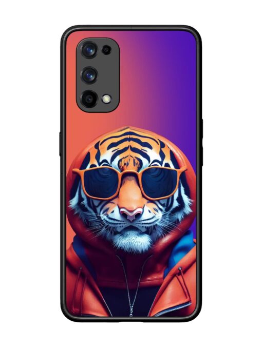 Tiger Animation Glossy Metal Phone Cover for Realme X7 Pro (5G) Zapvi