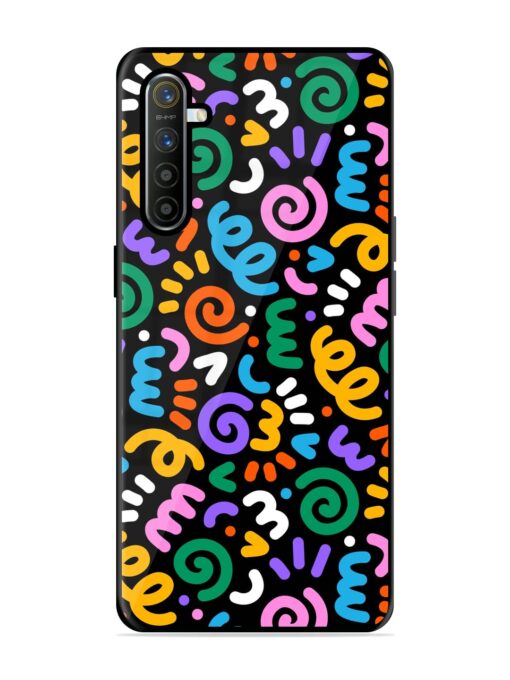 Colorful Seamless Vector Glossy Metal Phone Cover for Realme Xt