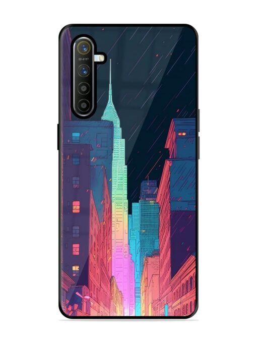 Minimal City Art Glossy Metal Phone Cover for Realme Xt Zapvi