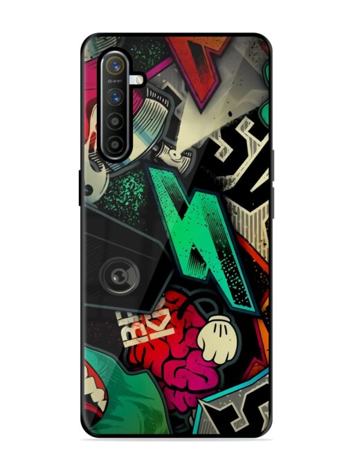 Graffiti Art Glossy Metal Phone Cover for Realme Xt