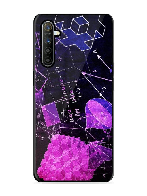 Math Physics Formula Art Glossy Metal Phone Cover for Realme Xt