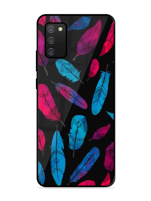 Feather Art Glossy Metal Phone Cover for Samsung Galaxy A02S Zapvi