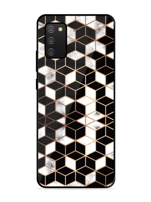 Vector Marble Texture Glossy Metal Phone Cover for Samsung Galaxy A02S Zapvi