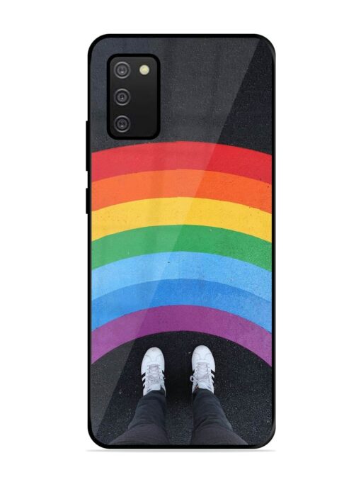 Legs Rainbow Glossy Metal TPU Phone Cover for Samsung Galaxy A02S Zapvi