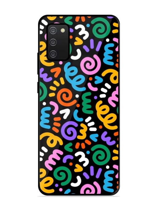 Colorful Seamless Vector Glossy Metal Phone Cover for Samsung Galaxy A02S Zapvi