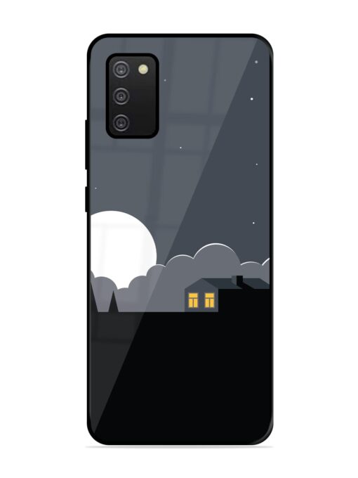 Full Moon Vector Art Glossy Metal Phone Cover for Samsung Galaxy A02S Zapvi