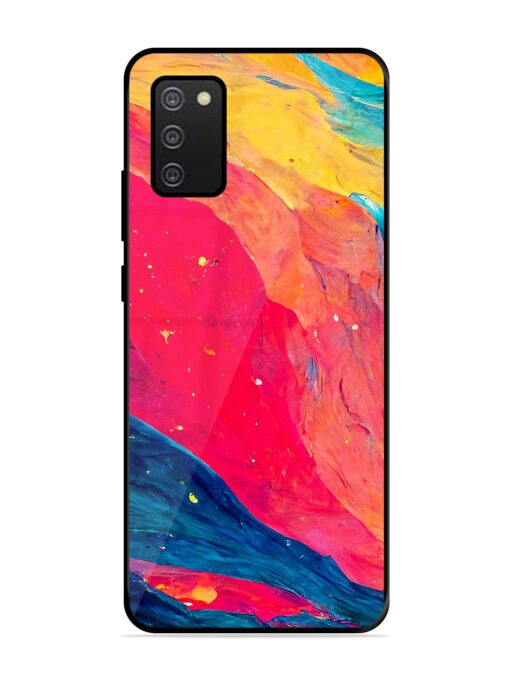 Starry Night Glossy Metal Phone Cover for Samsung Galaxy A02S Zapvi