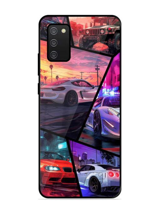 Ride In Pixels Glossy Metal Phone Cover for Samsung Galaxy A02S Zapvi