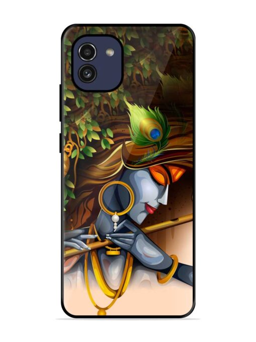 Krishna Glossy Metal Phone Cover for Samsung Galaxy A03 Zapvi