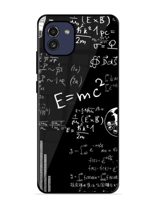 E=Mc2 Mass?Energy Equivalence Glossy Metal Phone Cover for Samsung Galaxy A03 Zapvi