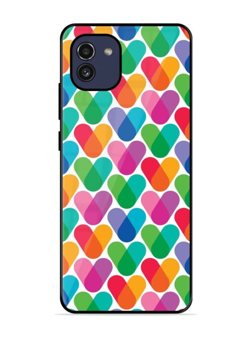 Overlapping Colors Colorful Glossy Metal TPU Phone Cover for Samsung Galaxy A03 Zapvi