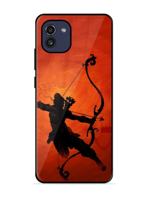 Illustration Lord Rama Glossy Metal Phone Cover for Samsung Galaxy A03 Zapvi