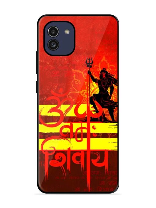 Illustration Lord Shiva Glossy Metal TPU Phone Cover for Samsung Galaxy A03